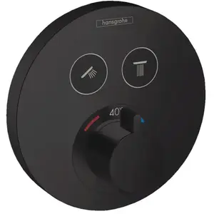 Hansgrohe Façade ShowerSelect S pour mitigeur thermostatique encastré noir matVendu paramazon