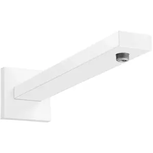 Hansgrohe - Bras de douche Square M 1/2' 389mm, Blanc mat (27694700) pas cher
