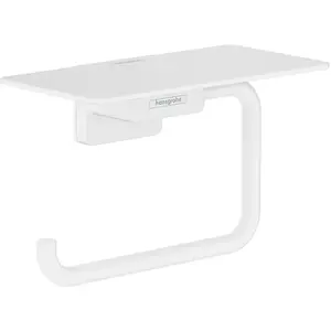 Comparateur de prix : Hansgrohe Porte-papier WC avec tablette blanc mat AddStoris