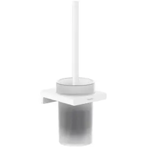 Comparateur de prix : AddStoris - Brosse wc murale, verre mat / blanc mat 41752700 - Hansgrohe