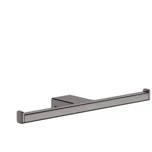 Comparateur de prix : Porte-papier double 300 mm noir chromé brossé AddStoris - Hansgrohe