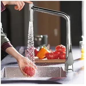 Hansgrohe Robinet de cuisine avec douchette Metris M71 320 sBox 2 jets chromé TU pas cher