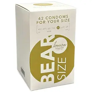 Loovara - Preservatif - Taille Bear : Diamètre - 60mm / 12 pcs. Préservatifs 42 pieces male pas cher