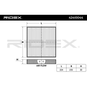 Filtre d'habitacle RIDEX 424I0044 pas cher