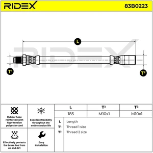 Flexible de frein RIDEX 83B0223 pas cher