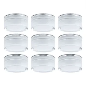 ETC-SHOP Lot de 9 spots encastrables LED plafonniers design clair bure... pas cher