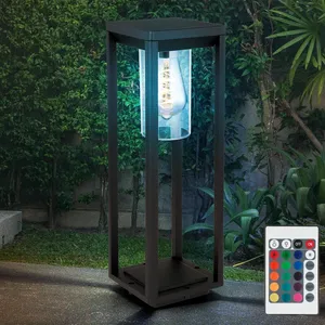 Lampadaire extérieur dimmable balcon de jardin lanterne ALU TÉLÉCOMMAN...