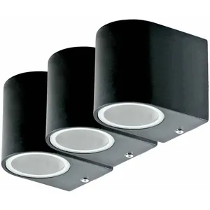 Lot de 3 downlights éclairage mural extérieur spots de jardin lampes d...