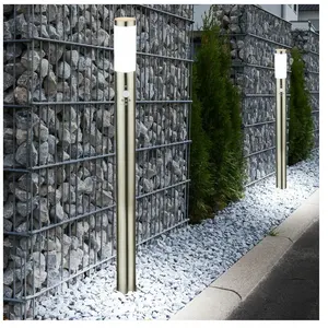 Lot de 2 lampes d'extérieur lampadaire en acier inoxydable éclairage I...