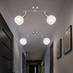 Lot de 2 spots de plafond élégants spots muraux de salon orientables à motifs