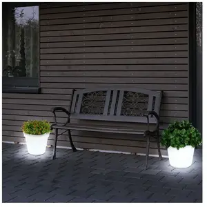 2 x lampe solaire LED pot à fleurs luminaire extérieur jardin terrasse...