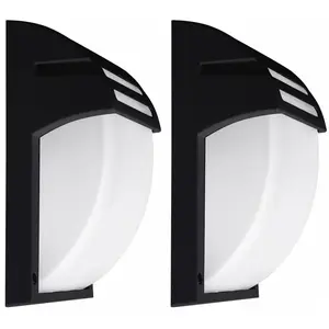 Lot de 2 luminaires extérieurs appliques façade noir spots de jardin a...