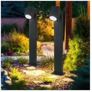 2x led extérieur jardin lampe sur pied lampe véranda cour chemin d'écl...