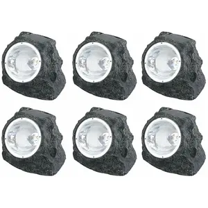 Lot de 6 lampadaires d'extérieur led solaires design terrasses balcon ...