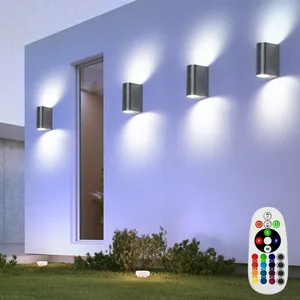 Ensemble de 4 rgb led alu Up Down Appliques Murales Façade Patios Lamp...