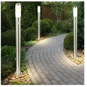 ETC-SHOP 3x lampes sur pied extérieures en acier inoxydable projecteurs de pati... pas cher