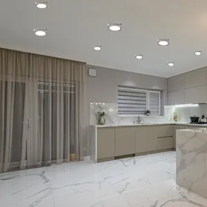 Lot de 8 spots encastrables led plafonniers argent éclairage de salon ...