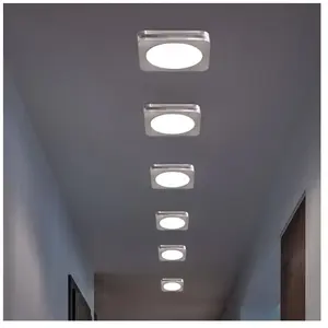 Lot de 6 spots encastrables LED plafonniers argent éclairage de salon ...