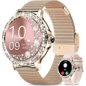 XIZHONG Montre connectée Femme Appel Bluetooth 132 AMOLED Fonction Fém...