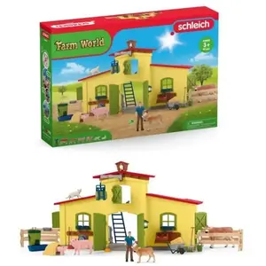 Comparateur de prix : Schleich Monde De La Ferme Ensemble De Jeu Grande Ferme Avec Animaux Poupées