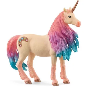 Figurine - SCHLEICH - Licorne Marshmalow, jument - Pelage doux et crinière colorée