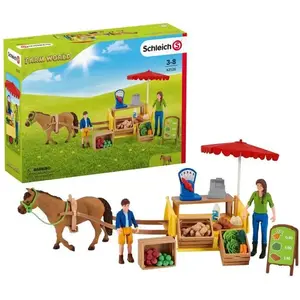 Étal mobile de la ferme SCHLEICH - 42528 - Farm World pas cher