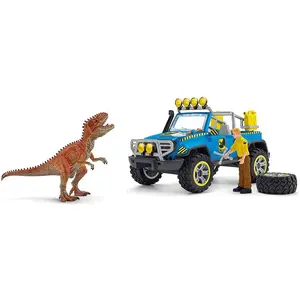 Comparateur de prix : Schleich 41464 Voiture Tout-Terrain avec Avant-Poste Dino (Dinosaurs)
