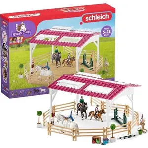 SCHLEICH - École d'équitation avec cavaliere et chevaux - 42389 - Gamme Horse Club pas cher