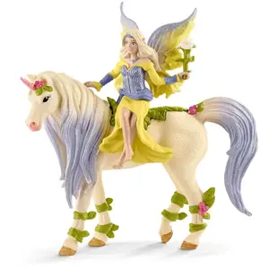 Figurines Bayala : Fée Sera avec la licorne aux fleurs Schleich-70565 pas cher