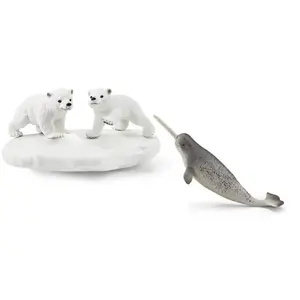 Schleich - Glissade des ours polaires multicolore T.U pas cher