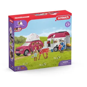 Comparateur de prix : Schleich Horse Club Voyage En Voiture Avec Remorque Pour Chevaux