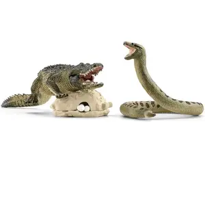Schleich 42625 Duel Aligator/Anaconda (Wild Life) Multicolore