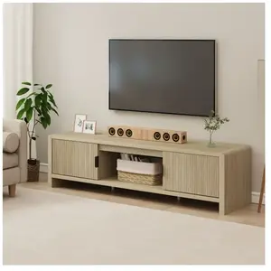 Meuble tv lukkodso 150 x 40 x 40 cm effet chêne [en.casa] Lukkodso pas cher