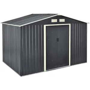 EN.CASA Abri de Jardin 9 m³ Robuste Cabane de Stockage Extérieur Caban... pas cher