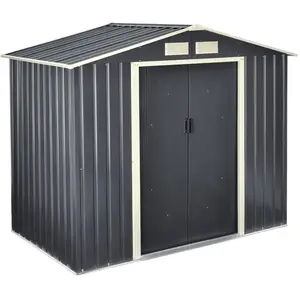 EN.CASA Abri de Jardin 4 m³ Robuste Cabane de Stockage Extérieur Caban... pas cher