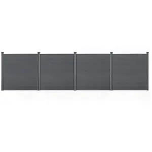 Neu.holz - Clôture Brise Vue Getafe Bois Composite Gris 183 x 705 cm [ ] pas cher