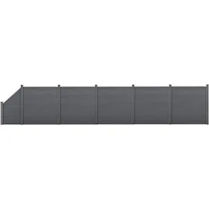 Merkloos / Sans marque Neu.holz - Clôture Brise Vue Bois Composite Quadratique et Oblique Gris 183 x 973 cm [ ]Vendu paramazon