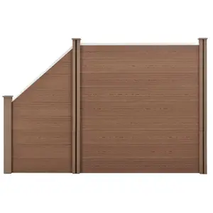 Clôture Brise Vue Bois Composite Quadratique et Oblique Marron 183 x 277 cm [ Neu.holzVendu paramazon