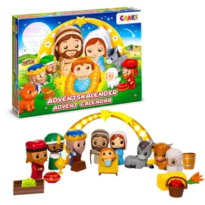 Comparateur de prix : CRAZE Calendrier de l'Avent Enfant Crèche de Noël, Décoration Noël et Jouet pour enfant, Crèche complète en 24 jours