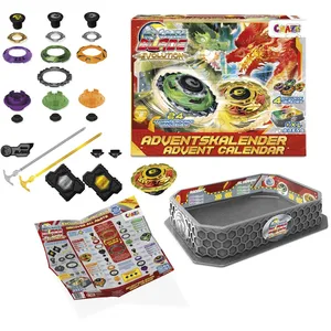 CRAZE BLADE Calendrier de l'Avent garçon & fille avec Toupies de combat BLADE - Calendrier de l'Avent Jouet avec arène de combat, lanceur et toupie - Calendrier de Noël pour garçons et filles pas cher