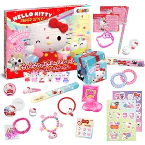 CRAZE HELLO KITTY Calendrier de l'Avent Jouet, Calendrier de l'avent enfant avec 6 Figurines Hello Kitty, accessoires pour l'école et bijoux pour enfants pas cher
