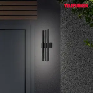 Comparateur de prix : Telefunken Applique extérieur LED Graz indirect 3 lampes noir