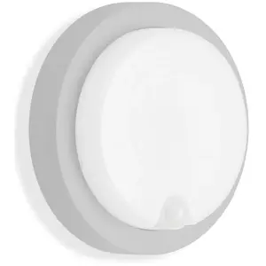 Telefunken Applique d'extérieur LED à détecteur Dortmund Ø17cm argenté pas cher