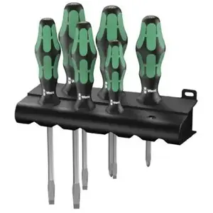 Jeu de tournevis Wera SK 334/6 Kraftform Plus avec pointe laser Rack, ...