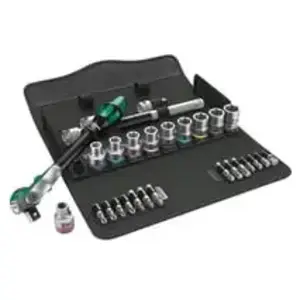 Comparateur de prix : Wera Jeu Cliquet Avec Accessoires 1/2 28 PiÃ¨ces - 8100 Sc 9"