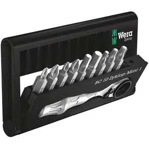 Comparateur de prix : Wera BC BR 9 05073645001 Jeu de cliquets réversibles 1/4 (6.3 mm) 87 mm