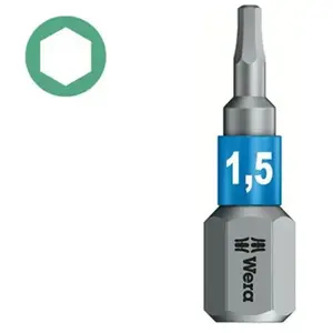 Wera - Embout six pans creux Hex-Plus, BiTorsion 1,5x25mm pas cher