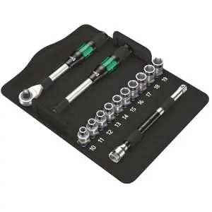 Comparateur de prix : Composition cliquet 1/2 pouces en trousse textile compacte wera 05004090001
