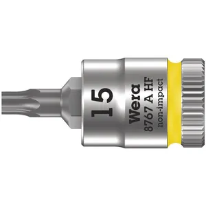 Comparateur de prix : WERA 8767 A 05003363001 6 pans intérieurs (TX) Douille-embout T 15 1/4 (6.3 mm)