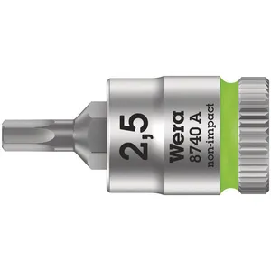 Comparateur de prix : WERA 8740 A 05003331001 6 pans intérieurs Douille-embout 2.5 mm 1/4 (6.3 mm)